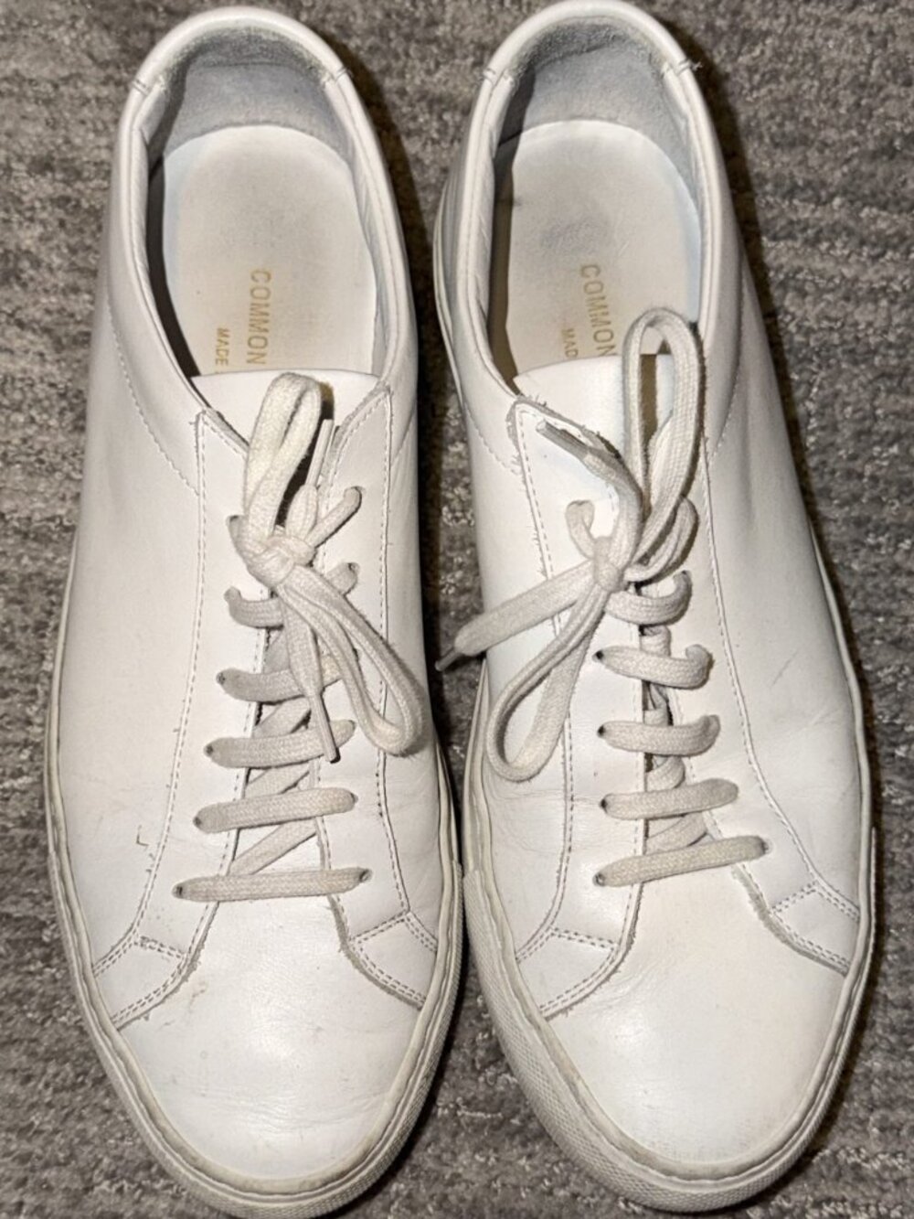 Common Projects Achilles Low White Leather Sneakers EU 40